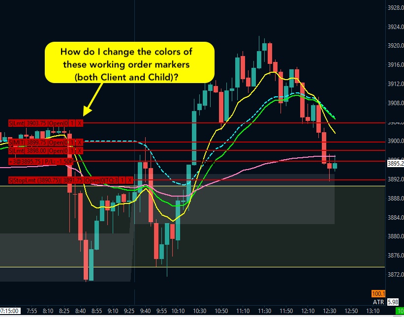 How to change colors of working orders - Support Board - Sierra Chart