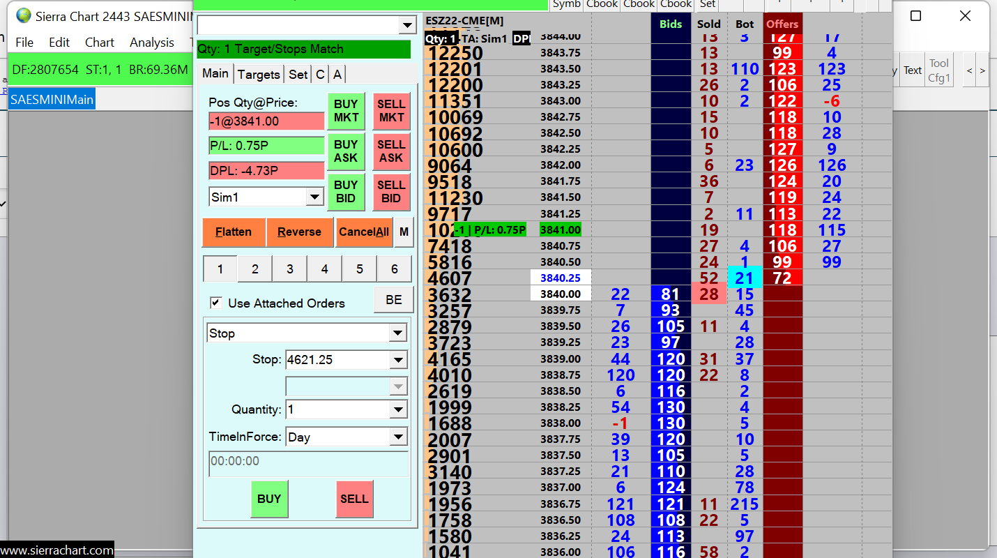 Dom Stacking Pulling Orders Colors - Support Board - Sierra Chart