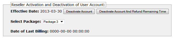 Deactivation Form